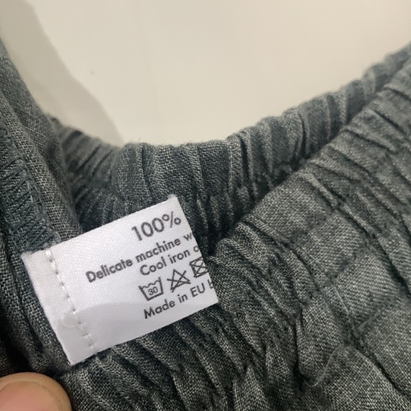 Eskandar Linen Trousers Wide Leg Cropped - Picture 4 of 5